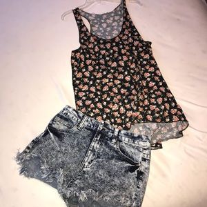 Floral long tank